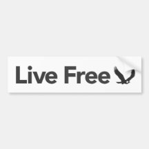 Live Free, Light Bumper Stickers