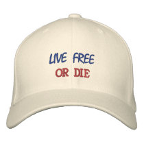 LIVE FREE OR DIE embroidered hats