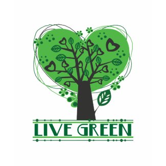 Live Green Abstract Tree shirt