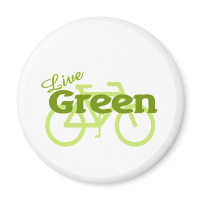 live green bike refrigerator magnet by shopaholicchick