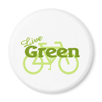live green bike magnets