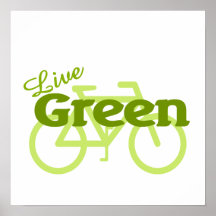 live green bike poster