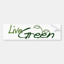 Live Green Bumper Stickers
