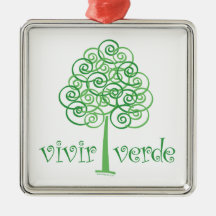 Live Green Christmas Ornaments