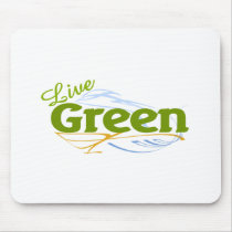 live green earth mousepads