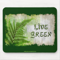 LIVE GREEN Eco Enviro Gift Items for Earth Day Mouse Pads