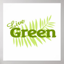 live green fern posters