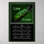 "Live Green" Frog 2012 Calendar Print