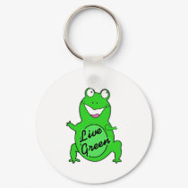 Live Green Froggie keychains by holidaytime Live Green Froggie keychains