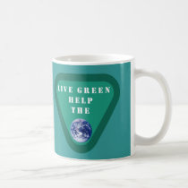 Live Green Help The Planet Mug mugs