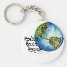 Live Green Key Chain