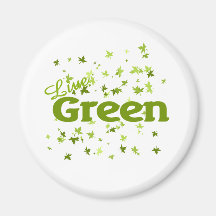 live green leaves refrigerator magnets