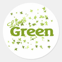 live green leaves stickers