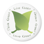 Live Green, Love Green, Think Green, Dream Green Refrigerator Magnets