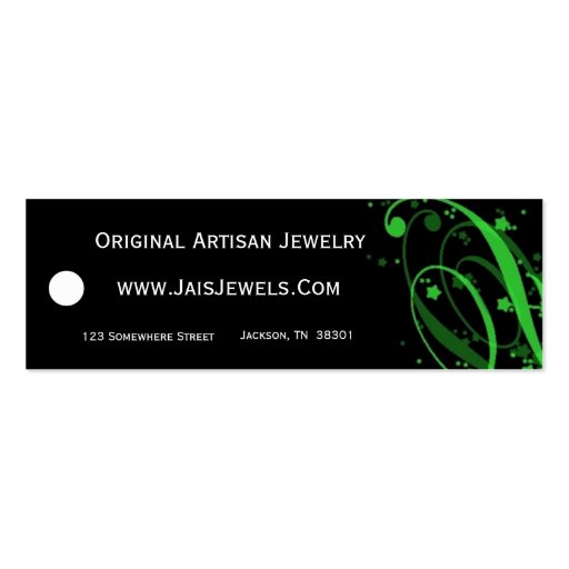 Live Green Merchandise Price Tags Business Card Template (back side)