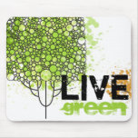 Live Green Mouse Mat