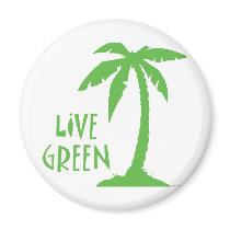 Live Green - Palm Tree magnets by GreenNeighbor Live Green - Palm Tree magnets