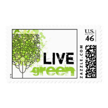 Live Green Postage Stamps