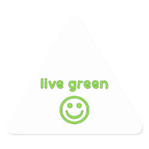 Live Green Pro Environment Eco Friendly Renewable Triangle Sticker