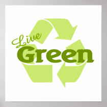 live green recycle posters