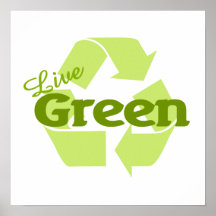 live green recycle poster