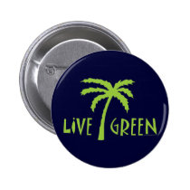 Live Green Tree Hugger buttons
