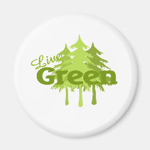 live green trees fridge magnets