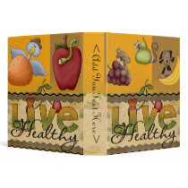 Live Healthy Fruity Vinyl Binder