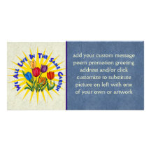 Live In Peace Garden Photo Card Template