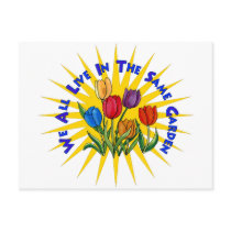 Live In Peace Garden Post Cards