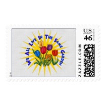 Live In Peace Garden Postage Stamps