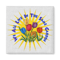 Live In Peace Garden Refrigerator Magnets