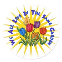 Live In Peace Garden Stickers