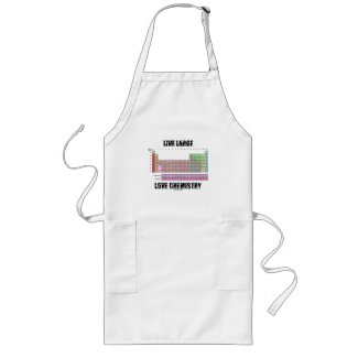 Live Large Love Chemistry Periodic Table Elements zazzle_apron