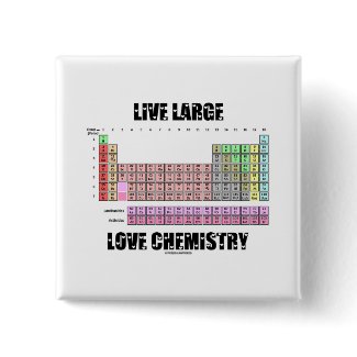 Live Large Love Chemistry Periodic Table Elements zazzle_button