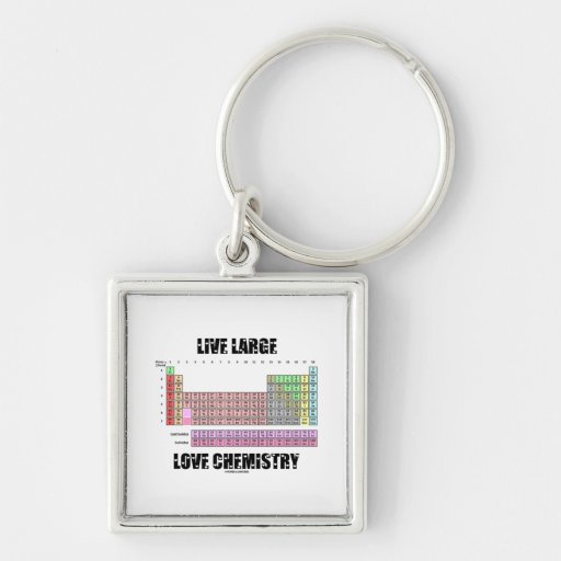 Live Large Love Chemistry Periodic Table Elements Key Chains