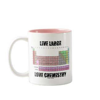 Live Large Love Chemistry Periodic Table Elements zazzle_mug
