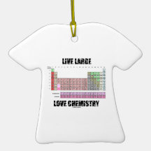 Live Large Love Chemistry Periodic Table Elements Ornaments