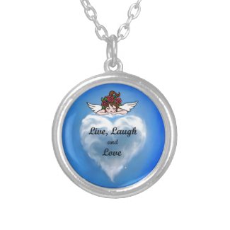 Live, Laugh and Love Square Pendant Necklace
