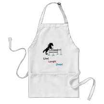 Live! Laugh! Jump! Equestrian Horse Apron