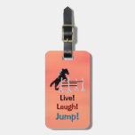 Live! Laugh! Jump! Equestrian Horse Luggage Tags
