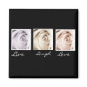 Live, Laugh,Love 3 rose magnet