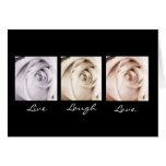 Live,Laugh, Love 3 roses card