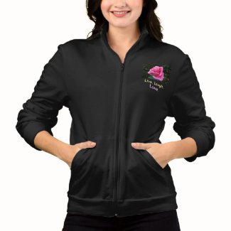 Live. Laugh. Love. Black Zip Fleece Jacket.