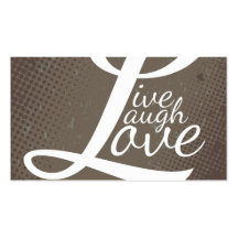 LIVE LAUGH LOVE BUSINESS CARD TEMPLATE