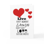 Live - Laugh - Love - Customized Greeting card