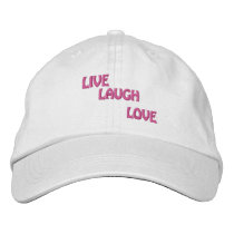 LIVE, LAUGH, LOVE embroidered hats