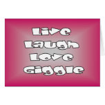 Live laugh love giggle stamps and cards