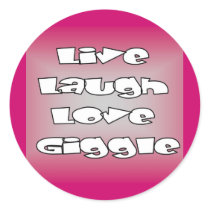 Live laugh love giggle stamps and cards stickers