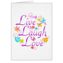 Live Laugh Love Greeting Cards